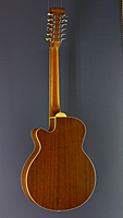 Tanglewood 12-saitige Steelstring-Gitarre, Folk Form, Zeder, Mahagoni, Cutaway, Fishman Pickup, R&uuml;ckseite