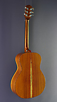Stefanos Poligenis acoustic guitar, Grand auditorium shape, Sitka spruce top, Santos rosewood back and sides, back view