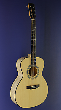 You&grave;s, glossy finished Acoustic Guitar in Grand Auditorium shape with solid spruce top and maple on back and sides, with pickup