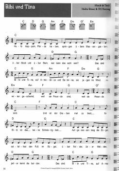 Preview: 100 Kinderlieder für Gitarre, Liederbuch, Notenbeispiel