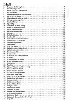 Preview: 100 Kinderlieder für Ukulele - Weihnachten, Songbook, Liederbuch Inhalt