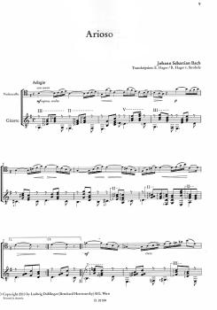 Preview: Hager, Elke und Robert: 2gether für Cello & Gitarre, Stücke aus verschiedenen Jahrhunderten, Noten Beispiel