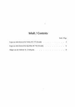 Preview: 3 Duette nach Vivaldi und Haydn für Flöte (Altblöckflöte) und Gitarre, Noten Inhalt