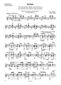 Preview: Albéniz, Isaac: El Polo & Tango für Gitarre solo, Noten Beispiel