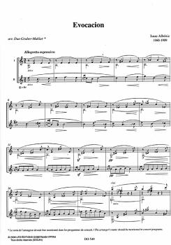 Preview: Albeniz, Isaac: Evocacion und El Puerto für Gitarrenduo, Bearb. Duo Gruber Maklar, Noten Beispiel