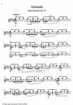 Preview: Albeniz, Isaak: Albeniz Guitar Collection, Bearbeiter: Julian Bream, Gitarre solo Noten Beispiel