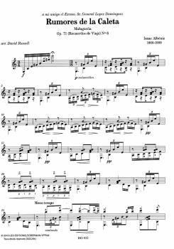 Preview: Albeniz, Isaac: The Music of Albeniz Vol.2, aus Piezas Caracteristicas op. 92 für Gitarre solo bearbeitet von David Russel, Noten Beispiel