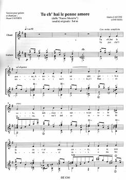 Preview: Arie Antiche Vol. 1 for Voice and Guitar, Arien für Gesang und Gitarre, Noten Beispiel