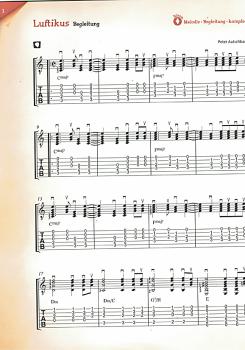 Preview: Autschbach, Peter: Das Songbuch von Zacky & Bob, 15 Vorspielstücke für Gitarre, Noten und Tabulatur Beispiel