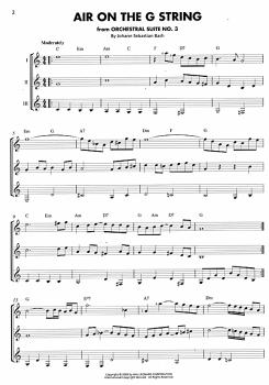 Preview: Essential Elements: J.S. Bach, 15 Sücke für 3 Gitarren oder Gitarrenensemble, Noten Beispiel