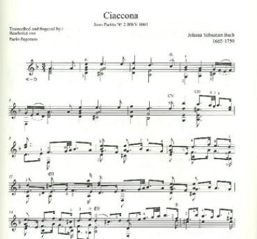 Preview: Bach, Johann Sebastian: Ciaconna BWV 1004, Noten Beispiel