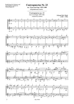 Preview: Bach, Johann Sebastian: Contrapunctus Nr.23 aus
