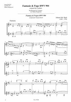 Preview: Bach, Johann Sebastian: Fantasie und Fuge a-moll, BWV 904 für Gitarrenduo, Bearbeiter: Tilman Hoppstock Beispiel
