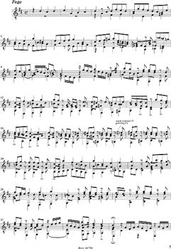 Preview: Bach, Johann Sebastian: Präludium, Fuge & Allegro BWV 998, D-Dur, Bearbeiter Tilman Hoppstock, noten Beispiel