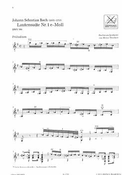 Preview: Bach, Johann Sebastian: Lautenwerke für Gitarre, Bearbeiter Heinz Teuchert, Noten Besipiel
