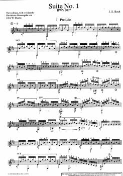 Preview: Bach, Johann Sebastian: Suite No.1 BWV 1007 für Gitarre solo, Noten Beispiel