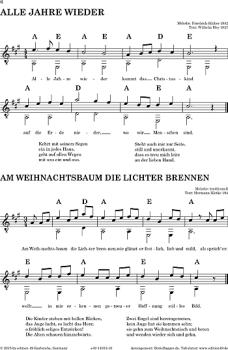 Preview: Bagger, Boris Björn: 80 Weihnachtslieder aus aller Welt für 1-3 Gitarren, Noten Beispiel