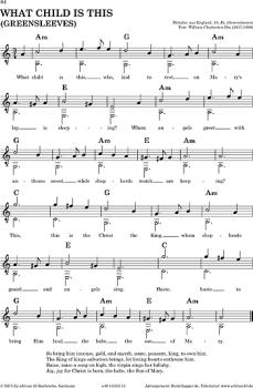 Preview: Bagger, Boris Björn: 80 Weihnachtslieder aus aller Welt für 1-3 Gitarren, Noten Beispiel 2