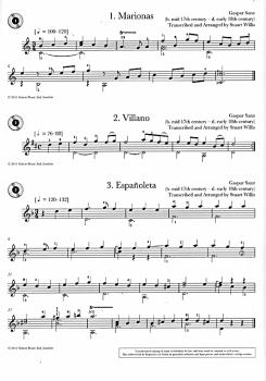 Preview: Baroque Guitar Anthology Vol. 1, Barock Sammlung für Gitarre solo, Noten Beispiel