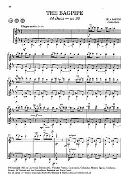 Preview: Bartok for Guitar, Noten für Gitarre solo und Duo, Noten Beispiel