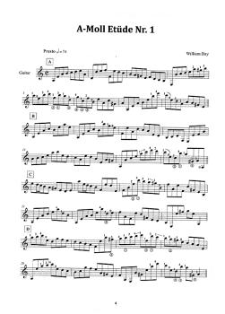 Preview: Bay, William: Wege zum virtuosen Gitarrenspiel - Melodische Etüden, Gitarrennoten, Noten für Gitarre, Notenbeispiel