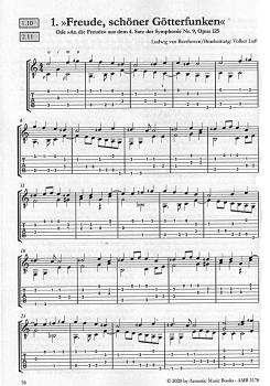 Preview: Beethoven, Ludwig van: 25 Masterworks and Easy Pieces für Gitarre solo, Noten und Tabulatur Beispiel