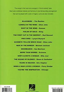 Preview: First Fingerstyle Songs - Beginning Solo Guitar - Pop/ Rock Classics for Guitar solo, sheet music content