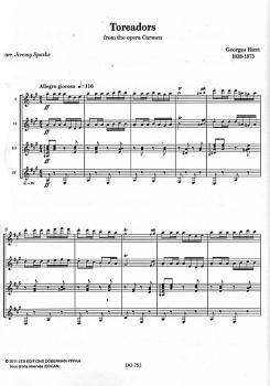 Preview: Bizet, Georges: Selections from Carmen Vol. 2 for 4 guitars, guitar quartett, sheet music sample
