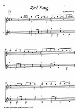 Preview: Blady, Burkhard: Hochlagen, Folk, Bues, Rock für 1-2 Gitarren oder Melodieinstrument und Gitarre, Noten Beispiel