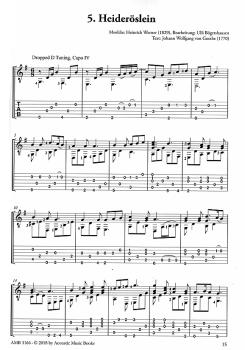 Preview: Bögershausen, Ulli: Deutsche Volkslieder für Fingerstyle Guitar, Noten und Tabulatur für Gitarre solo Beispiel