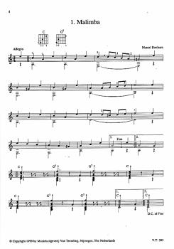 Preview: Boelaars, Marcell: Play with Chords, Sücke für Gitarre solo mit Akkordelementen, Noten Beispiel