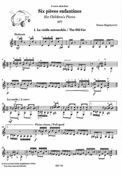 Preview: Bogdanovic, Dusan: Six Children`s Pieces für Gitarre solo, Noten Beispiel