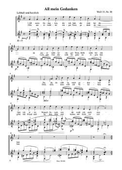 Preview: Brahms, Johannes: 7 Volkslieder für Gesang und Gitarre, Noten Beispiel