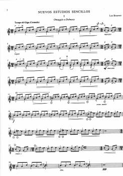Preview: Brouwer, Leo: Nuevos Estudios Sencillos für Gitarre solo, Noten Beispiel