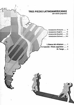 Preview: Brouwer, Leo: 3 Piezas Latinoamericanas en estilo popular, Gitarre solo, Noten Inhalt