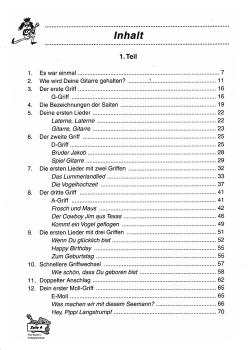 Preview: Bursch, Peter: Peter Bursch`s children's guitar book, guitar method for song accompaniment, with CD content