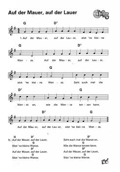 Preview: Bursch, Peter: Peter Bursch`s Kinderliederbuch für Gitarre, mit CD, Songbook Beispiel