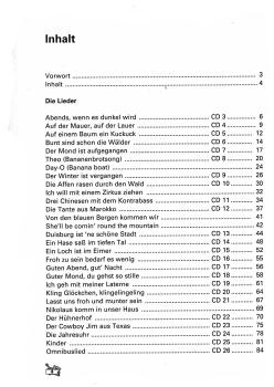 Preview: Bursch, Peter: Peter Bursch`s Kinderliederbuch für Gitarre, mit CD, Songbook Inhalt