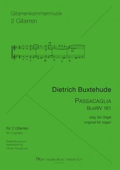 Buxtehude, Dietrich: Passacaglia BuxWV161 in g-moll für 2 Gitarren, Noten für Gitarrenduo