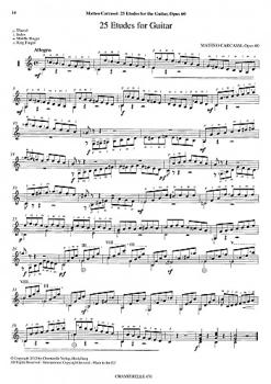 Preview: Carcassi, Matteo: Melodische und fortschreitende Etüden Opus 60, Noten Beispiel