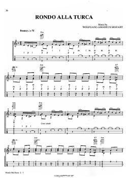 Preview: Classical Hits for Ukulele, Noten und Tabulatur Beispiel