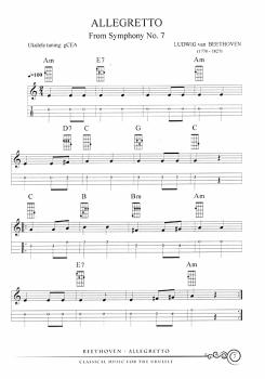 Preview: Classical Music for the Ukulele mit CD, für Ukulele solo in Noten und Tabulatur Beispiel