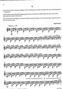 Preview: Coles, Paul: 10 More Melodic Studies, mittelschwere bis fortgeschrittene Etüden für Gitarre solo, Noten Beispiel