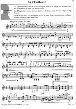 Preview: Coles, Paul: 26 Melodic Studies, leichte bis mittelschwere Etüden für Gitarre solo, Noten Beispiel