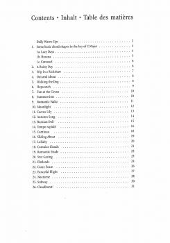 Coles, Paul: 26 Melodic Studies, easy to intermediate studies for guitar solo, sheet music  content