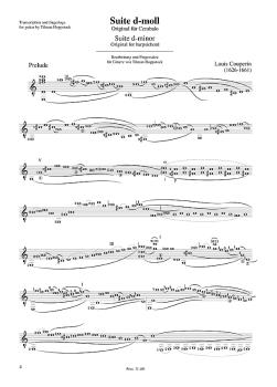 Preview: Couperin, Louis: Cembalosuite in d-moll für Gitarre solo, Noten Beispiel