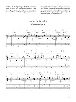 Preview: Cuban Latin Guitar, Gitarrenschule für Lateinamerikanische Techniken im kubanischen Stil, Noten und Tabulatur Beispiel