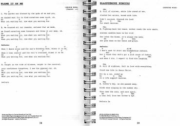 Preview: Das Ding Band 5, Kultliederbuch, Songbook für Gitarre, Beispiel Ausgabe ohne Noten