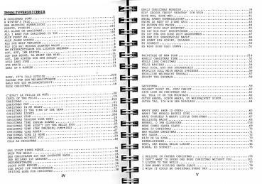 Preview: Das Ding Weihnachten, Songbook A5 für Gitarre, ohne Noten Inhalt