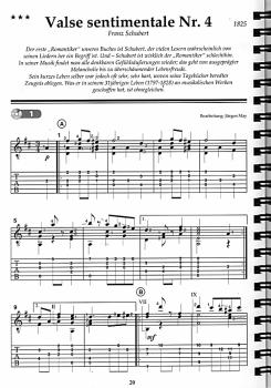 Preview: Das Romantische Gitarrenbuch, herausgegeben von David Ryder, Noten und Tabulatur, 35 Stücke für Gitarre aus verschiedenen Jahrhunderten, Noten Besipiel
